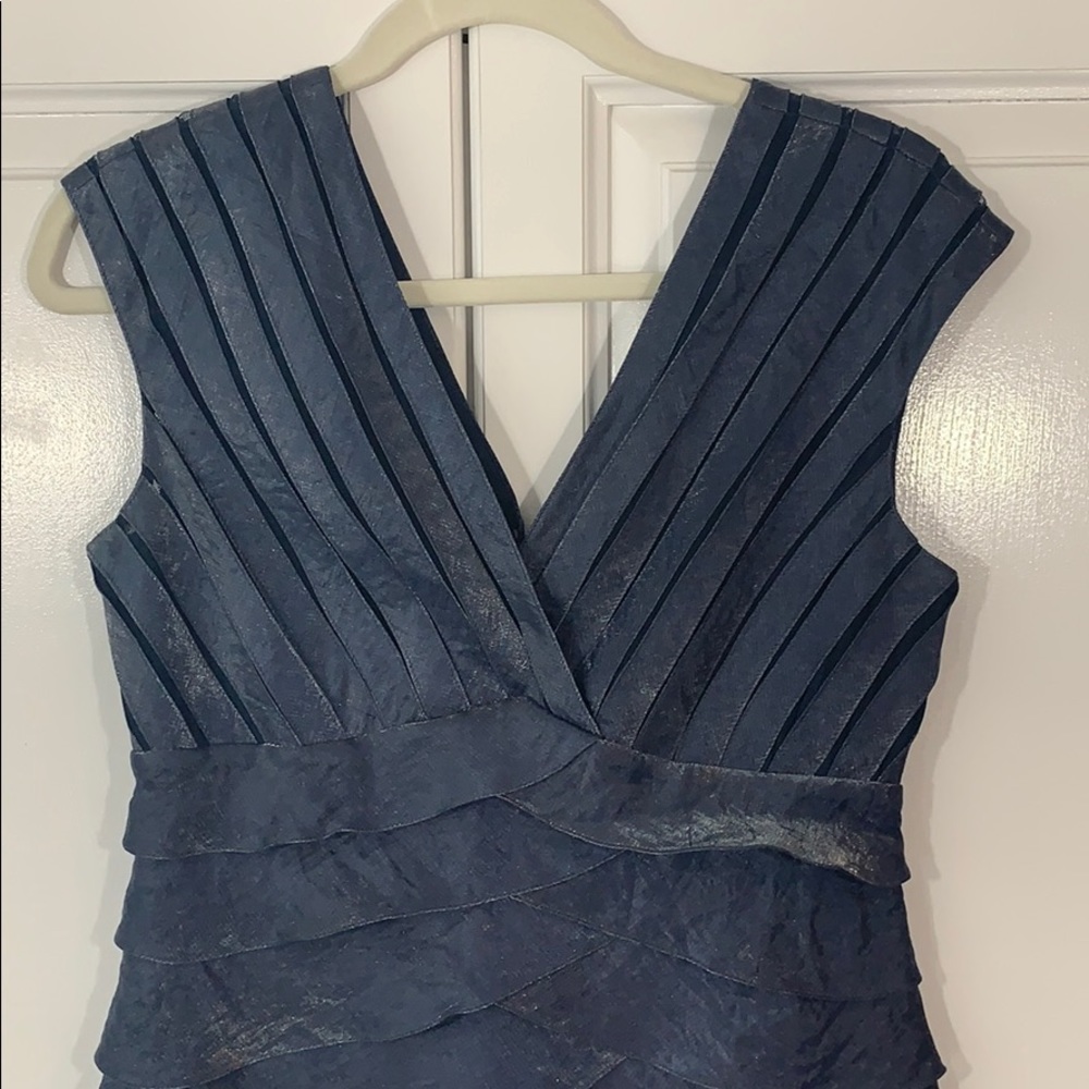 Blue Shimmer Cocktail Dress - Picture 2 of 4